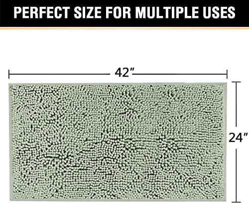 H.VERSAILTEX Microfiber Bath Rugs Chenille Floor Mat Ultra Soft Washable - Image 2