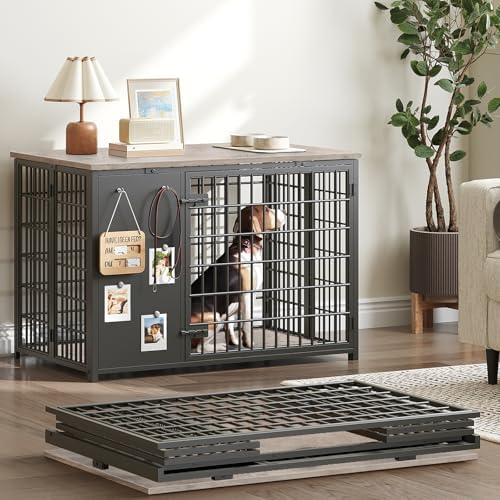 YATINEY Foldable Dog Crate Furniture, Dog Crate by Yatiney