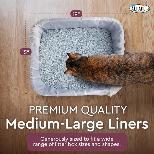 Alfapet Cat Litter box liner Disposable, Elastic Liners- 24-count-For Medium - Image 4
