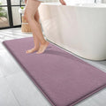 OLANLY Memory Foam Bathroom Runner Rug 47x17, Absorbent Long Mat, Deep Plum by OLANLY