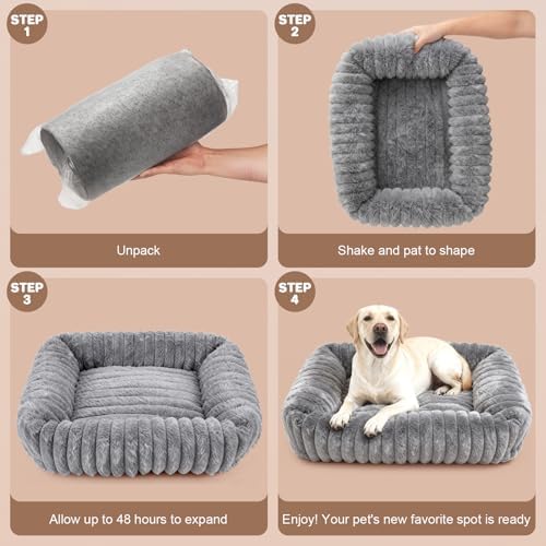 Dog Beds Large Sized Dog, Washable Self Warming Dog Cat Bed Rectangle - Image 6