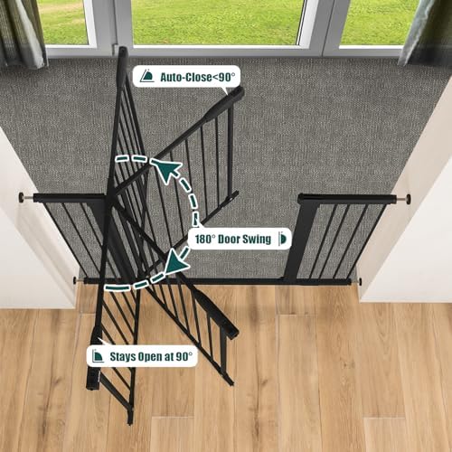 keny 36" Extra Tall Baby Gate for Doorways, Fits 29.7" to 46" Openings - Image 5