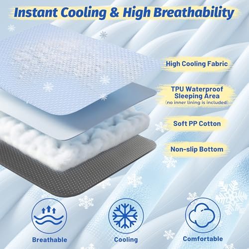 WATANIYA PET Cooling Dog Bed, Washable Cooling Mat - Image 4