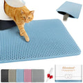 Cat Litter Mat 24"x35", Double Layer EVA litterbox Mat by BLISSSTORM