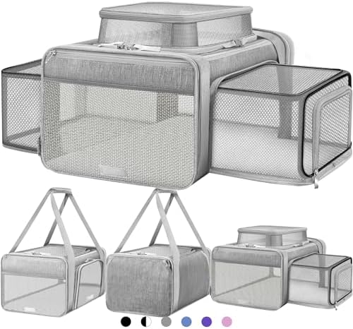 Top and 2 Sides Expandable Cat Carrier 18x13.5x9.5 TSA Airline Approved by SHARLOVY