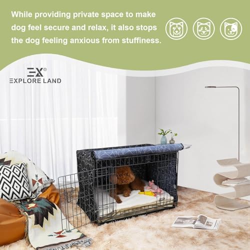 Explore Land Pattern Dog Crate Cover, 42 Inches - Image 6