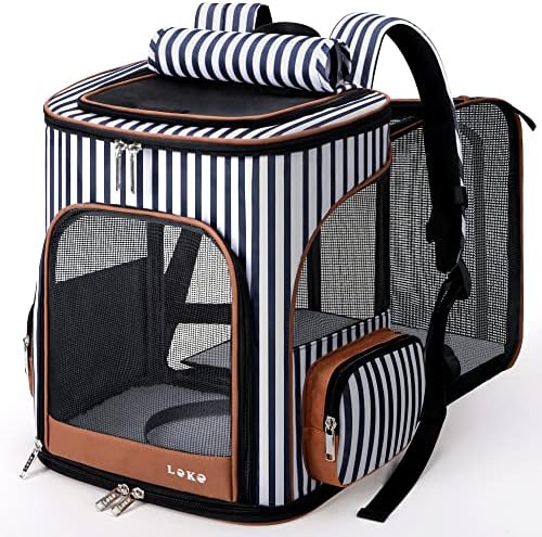 Lekereise Large Cat Backpack Carrier Expandable Pet Carrier Backpack by Lekereise