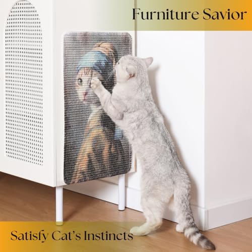 Furrther Sisal Cat Scratcher Post Mat, Shedding-Resistant Scratching Surface - Image 2