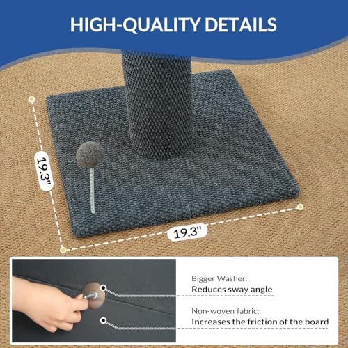 Cat Craft 41" Cat Scratching Post, Dark Gray - Image 4