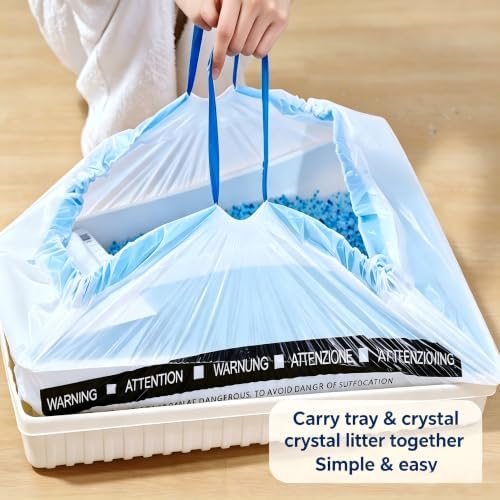 Crystal Cat Litter & Disposable Litter Trays 5 Sets, Compatible - Image 3