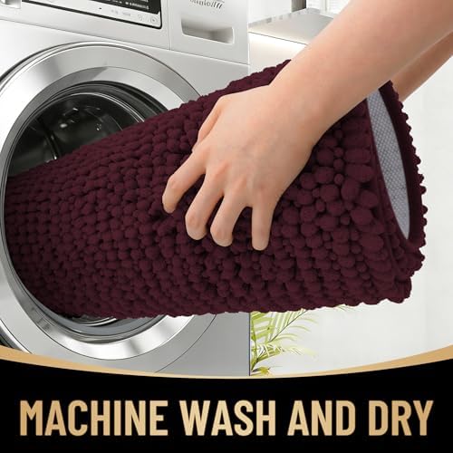 OLANLY Thick Chenille Bathroom Runner Rugs Mats 44x24 - Image 4
