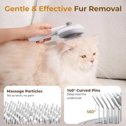 Pecute Self-Cleaning Steam Dog Cat Brush - Image 4