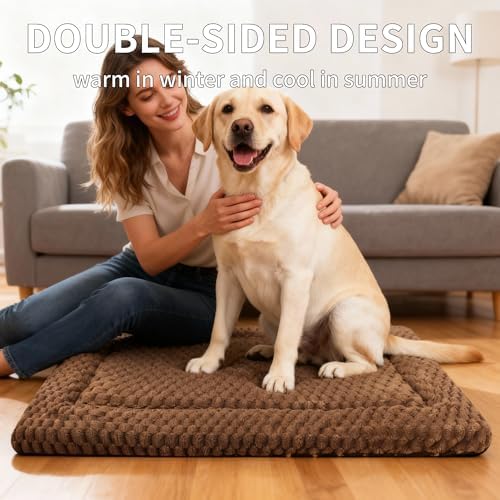 Dog Bed Mat, Reversible & Ultra Soft Kennel Pad-Machine Washable Pet Bed - Image 6