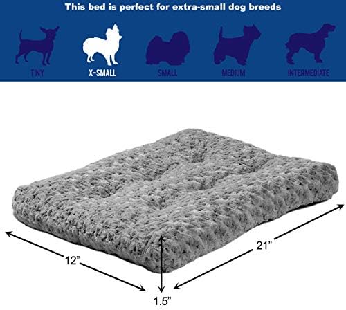MidWest Homes for Pets XS QuietTime Deluxe Gray Ombré Swirl Plush Pet Bed - Image 3