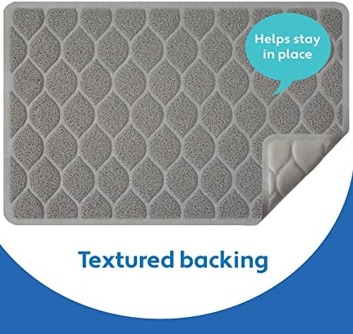 MIGHTY MONKEY Waterproof Cat Litter Box Mat, BPA Free, 35x23 Slate Gray - Image 7