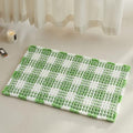 TYUU Waffle Bath Mat, Small Cute Bathroom Rug Non Slip, 24x16 Green & White by TYUU