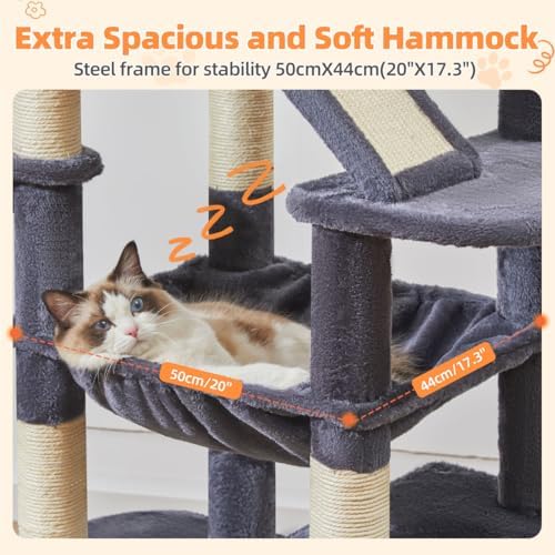 Taoqimiao Cat Tree, 71 in Extra Large Cat Tower - Image 3