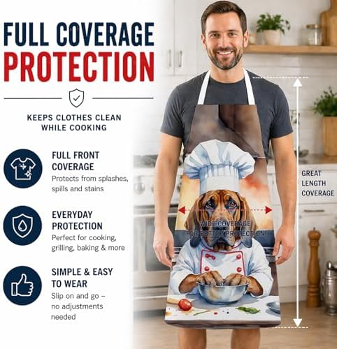 Caroline's Treasures Bloodhound The Chef Apron Cooking Kitchen Server Baking - Image 3