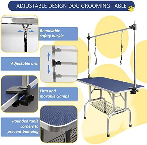 ROOMTEC 36" Dog Grooming Table, Foldable Home Pet Bathing Station - Image 5