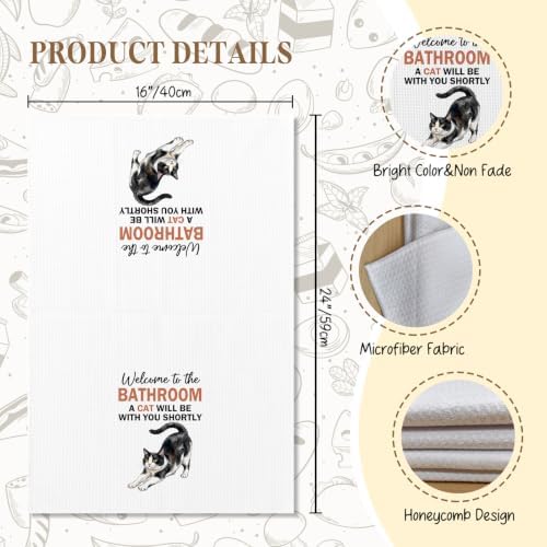 Funny Tuxedo Cat Gifts Bathroom Hand Towels, 16x24 in 012 - Image 7