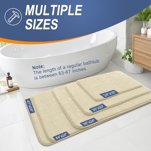 OLANLY Memory Foam Bathroom Runner Rug 70x24, Absorbent Long Bath Mat - Image 5