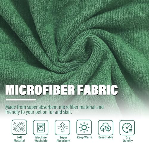 Dog Bathrobe Towel Dog Drying Coat Microfiber Absorbent Fast Drying Robes - Image 4