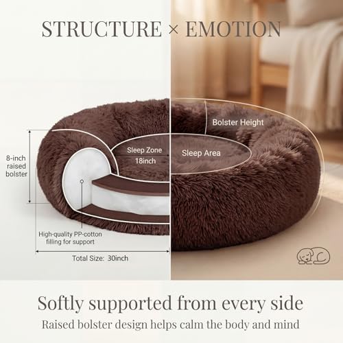nononfish Comfortable Dog Bed for Small Dogs, Cozy Plush Pet Bed - Image 4