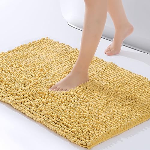FRESHMINT Chenille Bathroom Rugs Mat 32”x20”, Non-Slip Bath Mat by FRESHMINT