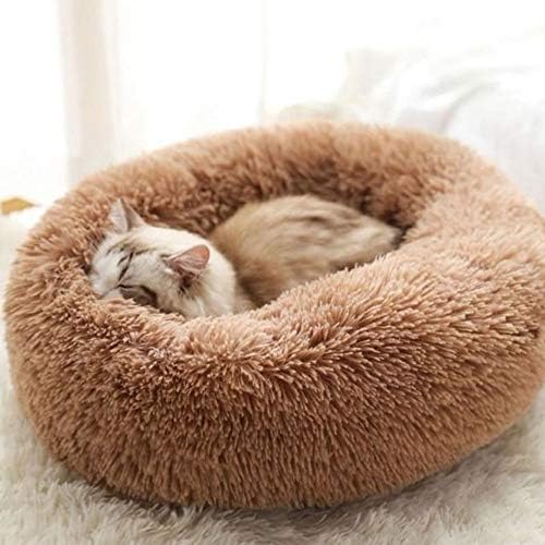 Plush Calming Donut Dog Bed for Small to Medium Dogs, 28 Inch Round Pet Bed - Image 3