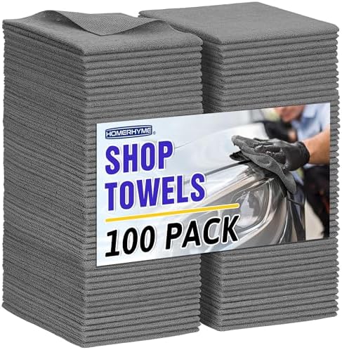 Microfiber Cleaning Cloth, 100 Pack Cleaning Rags Microfiber Towel Bulk by HOMERHYME