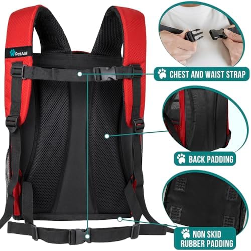 PetAmi Dog Backpack Carrier Airline Approved Cat Pet Puppy Bag - Image 5