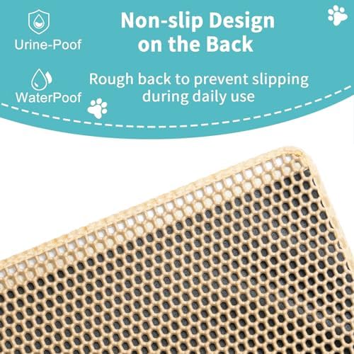 Kitty Litter Mat, Cat Litter Box Mat, Honeycomb Litter Mat - Image 4