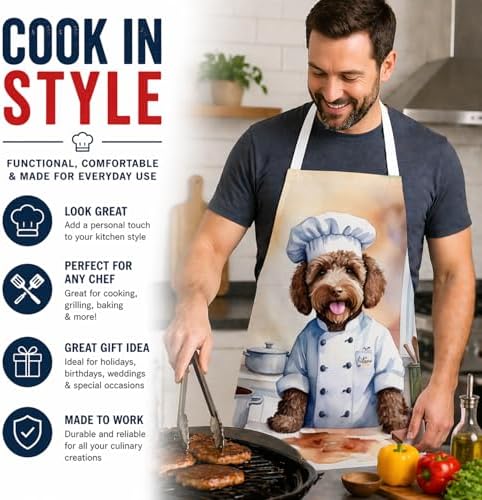 Caroline's Treasures Labradoodle The Chef Apron Cooking Kitchen Server Baking - Image 2