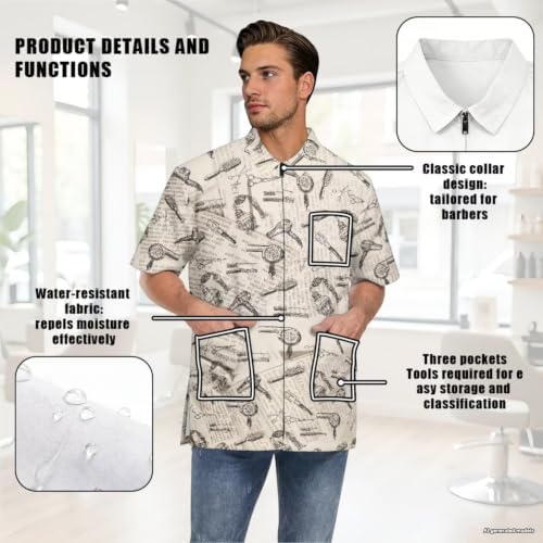 Funny Print Barber Jackets & Smocks - Image 5