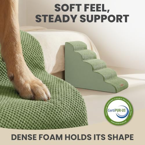 Miorun Dog Stairs for High Beds, 24.5" Foam Pet Ramp Step for Small Dogs - Image 5