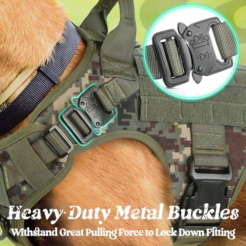 rabbitgoo Tactical Dog Harness for Medium, Heavy Duty Military No Pull Vest - Image 4