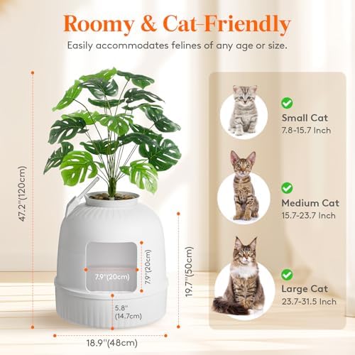 Lifewit Hidden Plant Cat Litter Box - Image 4