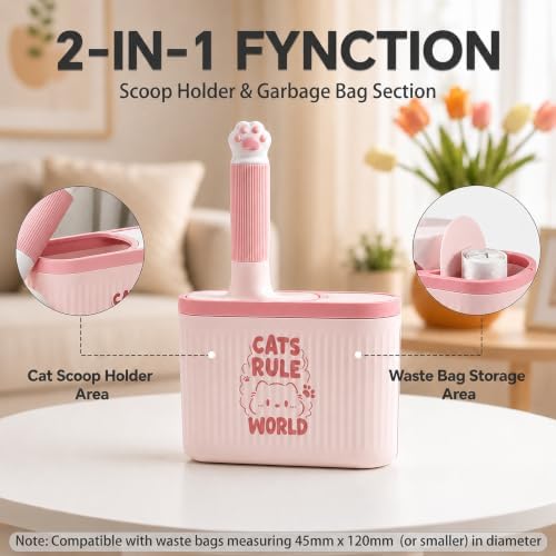 Cat Litter Scooper with Holder, Quick-Sifting Cat Litter Sieve – Easily Removes - Image 2