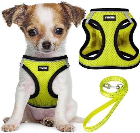 No Pull Dog Puppy Harness and Leash Set Reflective Mesh Vest Medium by YIMEIS