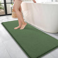 OLANLY Memory Foam Bathroom Runner Rugs 47x17, Long Bath Mats, Olive Green by OLANLY