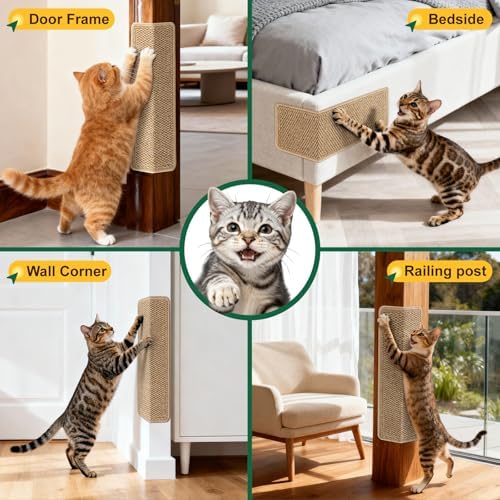 ENONCI Door Protector from Cat Scratching 19.6x7.8 Cat Wall Corner Scratcher - Image 5