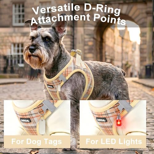 AIITLE Step in Dog Harness and Leash Set Plaid Adjustable - Image 6