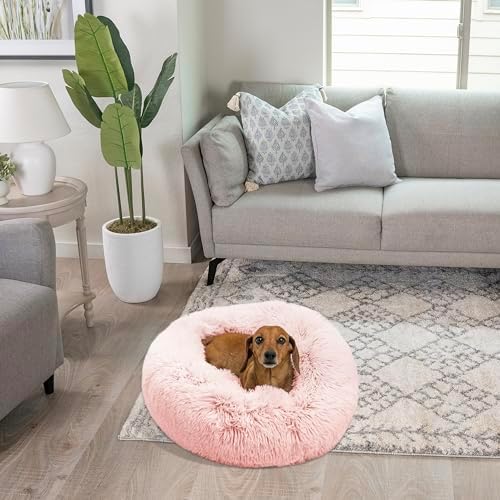 Best Friends by Sheri Original Calming Donut Dog Bed, Cotton Candy - Image 2