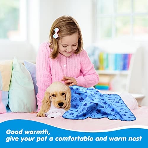 Chumia 28 Pcs Puppy Blanket Bulk Fleece Dog Blanket, 28x40 Inch, 28 Styles - Image 5
