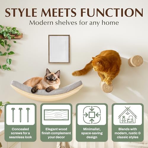 Extra Large 23.6”×14.6” CALLICO HAVEN- Stylish Cat Wall Shelves - Image 6