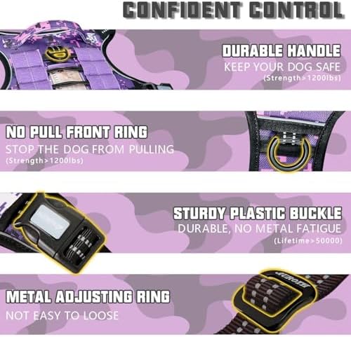 AUROTH Dog Harness for Small Medium Dogs, Tactical No Pull Dog Vest - Image 3