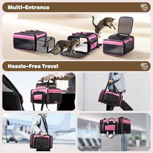 Top and 2 Sides Expandable Cat Carrier 18x13.5x9.5 TSA Airline Approved - Image 6