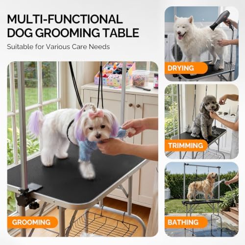 VINGLI Dog Grooming Table, 32“ Adjustable Pet Grooming Stand - Image 6