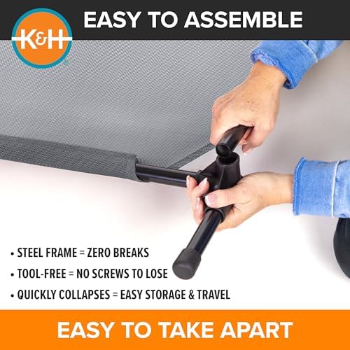 K&H Outdoor Elevated Dog Bed, Cooling Raised Dog Bed, Jumbo 56x38in - Image 5