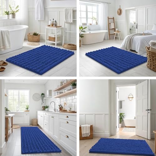 Smiry Bathroom Rugs 59X24, Extra Soft Rubber Backing Chenille Bath Mats - Image 7
